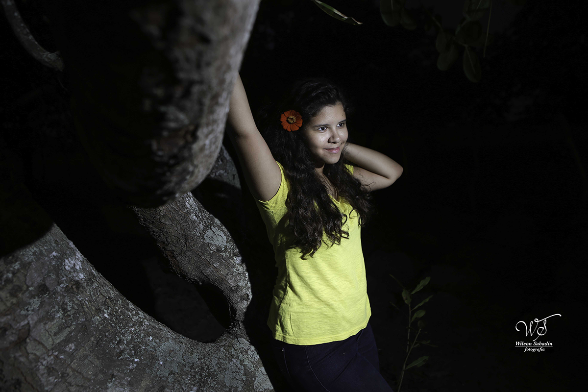 fotografia de 15 a debutante com flores na cabeça