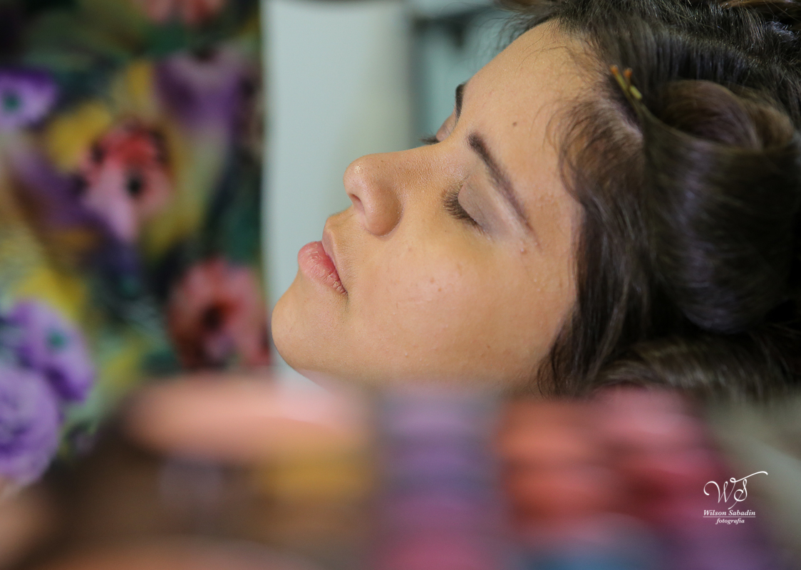 fotografia de 15 anos a debutante no making off