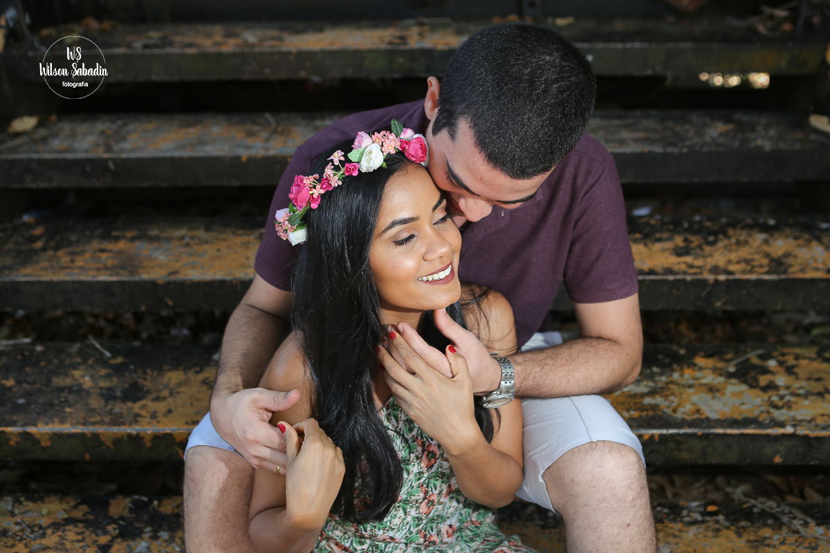Wilson Sabadin fotografia casamento Salvador Bahia, namorando na escada