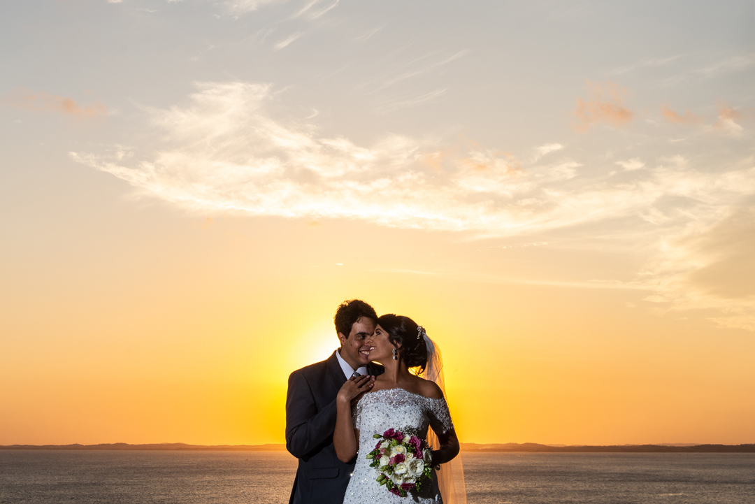 fotos do por do sol no casamento