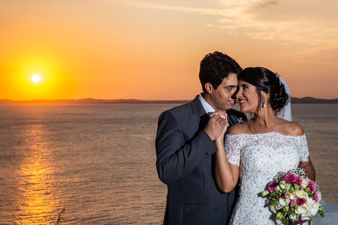 por do sol no casamento