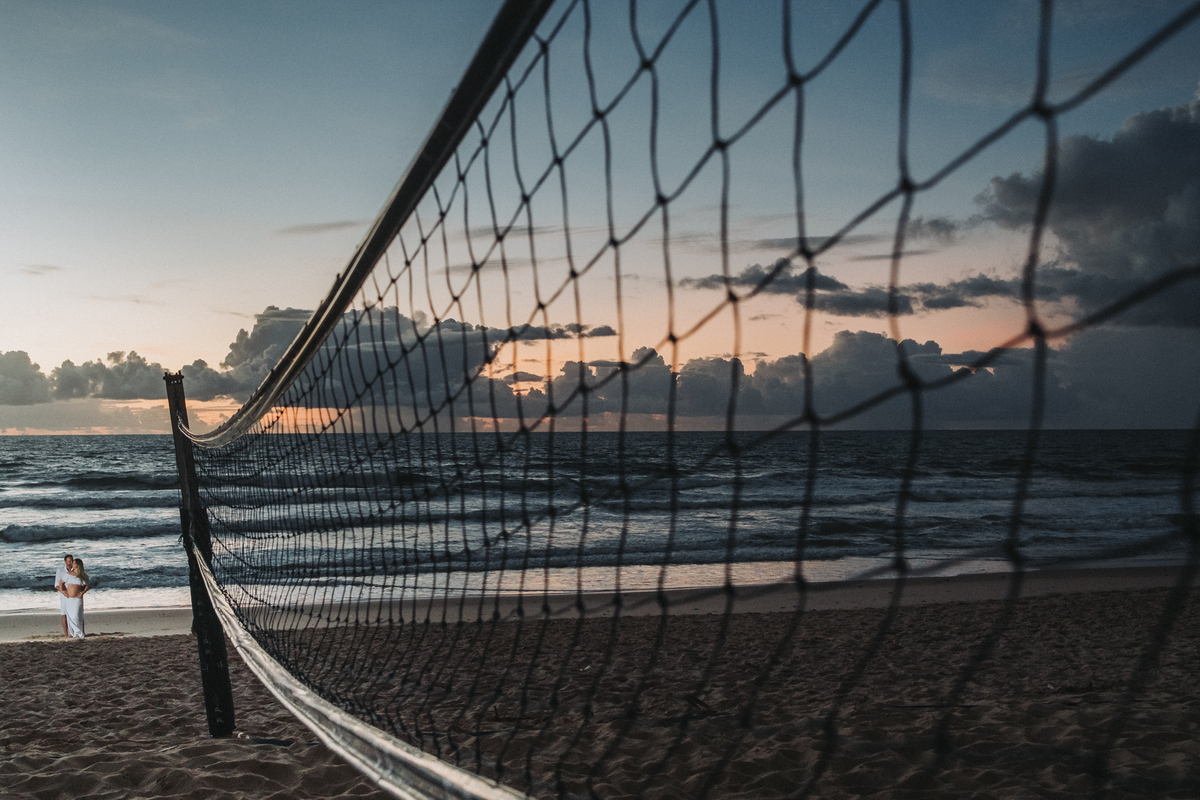 ensaio de gestante no nascer do sol