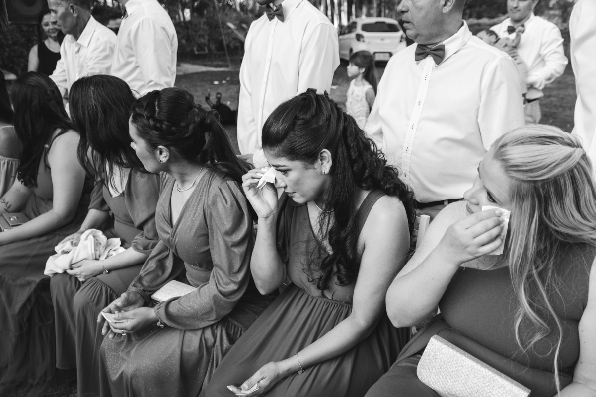 emoção das madrinhas casamento mislaine e sando em tietê