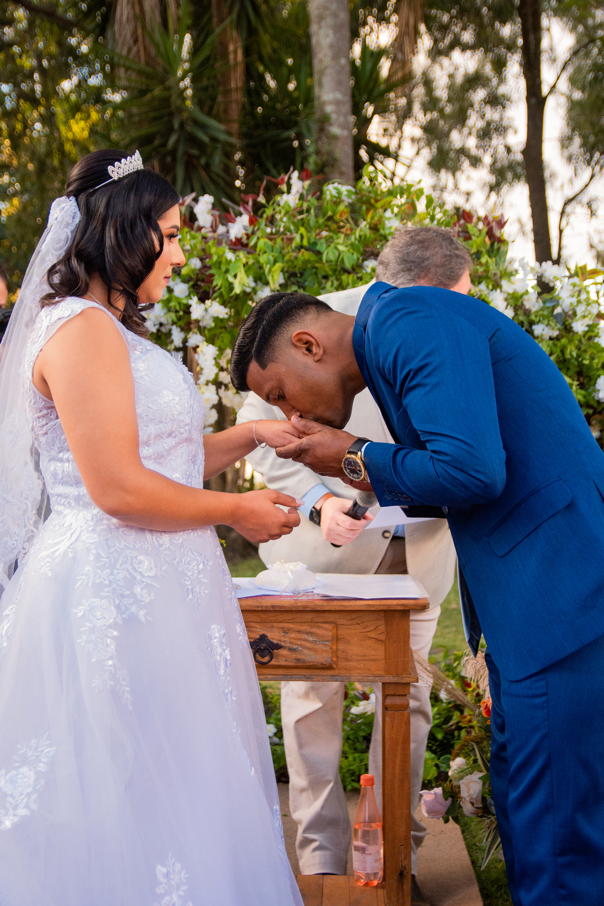 troca das alianças casamento mislaine e sando em tietê