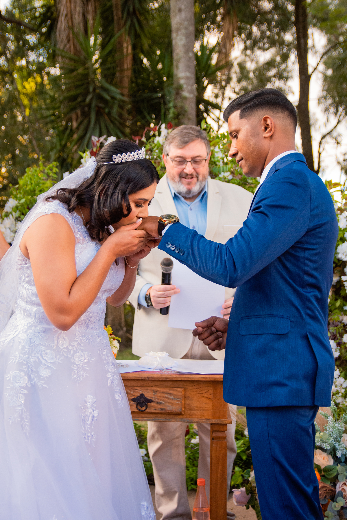 troca das alianças casamento mislaine e sando em tietê