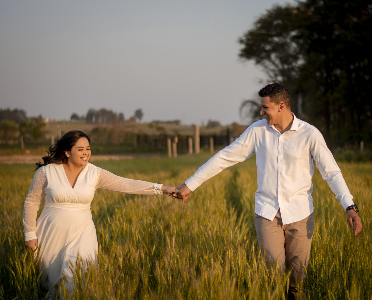 Casal no seu pre wedding em Cerquilho