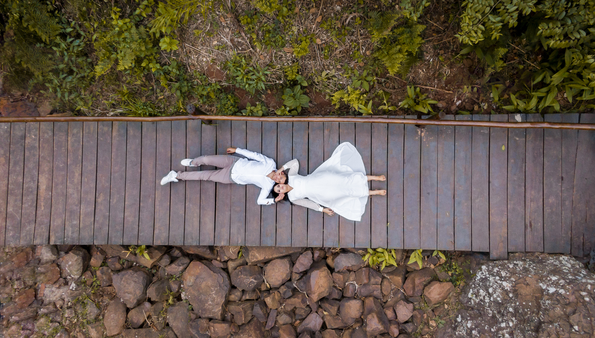 Foto feita por drone na cachoeira 3 quedas em Brotas