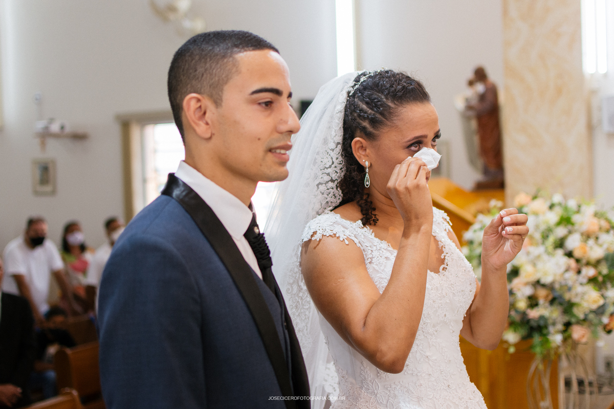 emoção no casamento