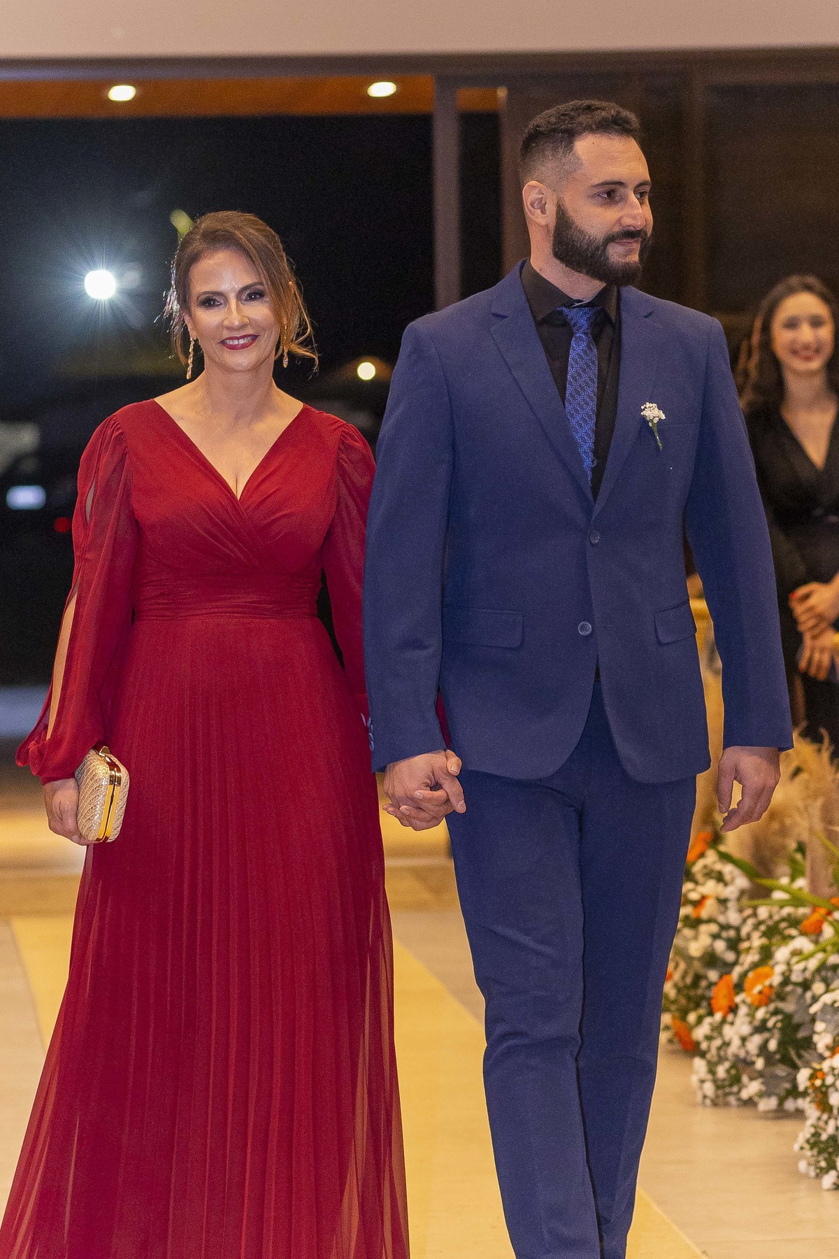 fotos casamento noturno cidade Guaratinguetá interior SP casal de noivos Monique e Ivan Restaurante Recanto do Bosque fotografo Denis Silveira Fotografia