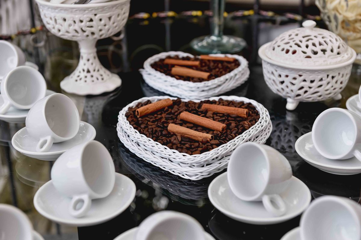 mesa de cafe decorada