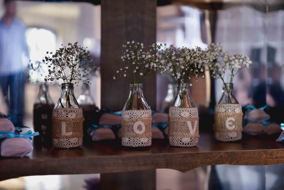 garrafas de decoracao love