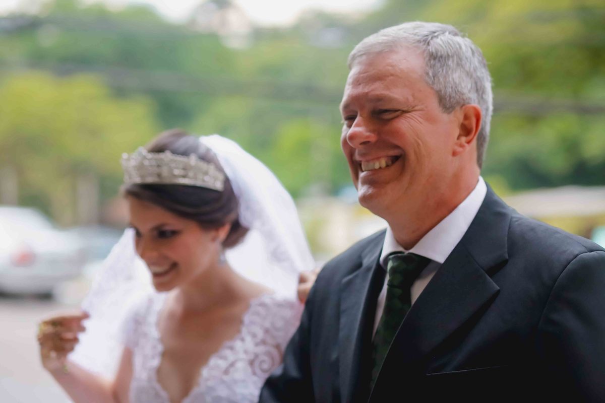 noiva ao lado do pai