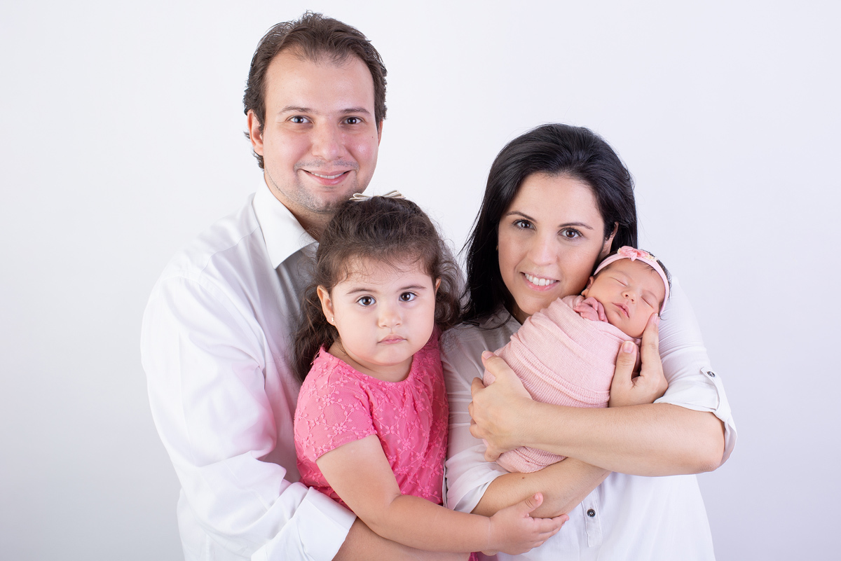 Newborn com a família