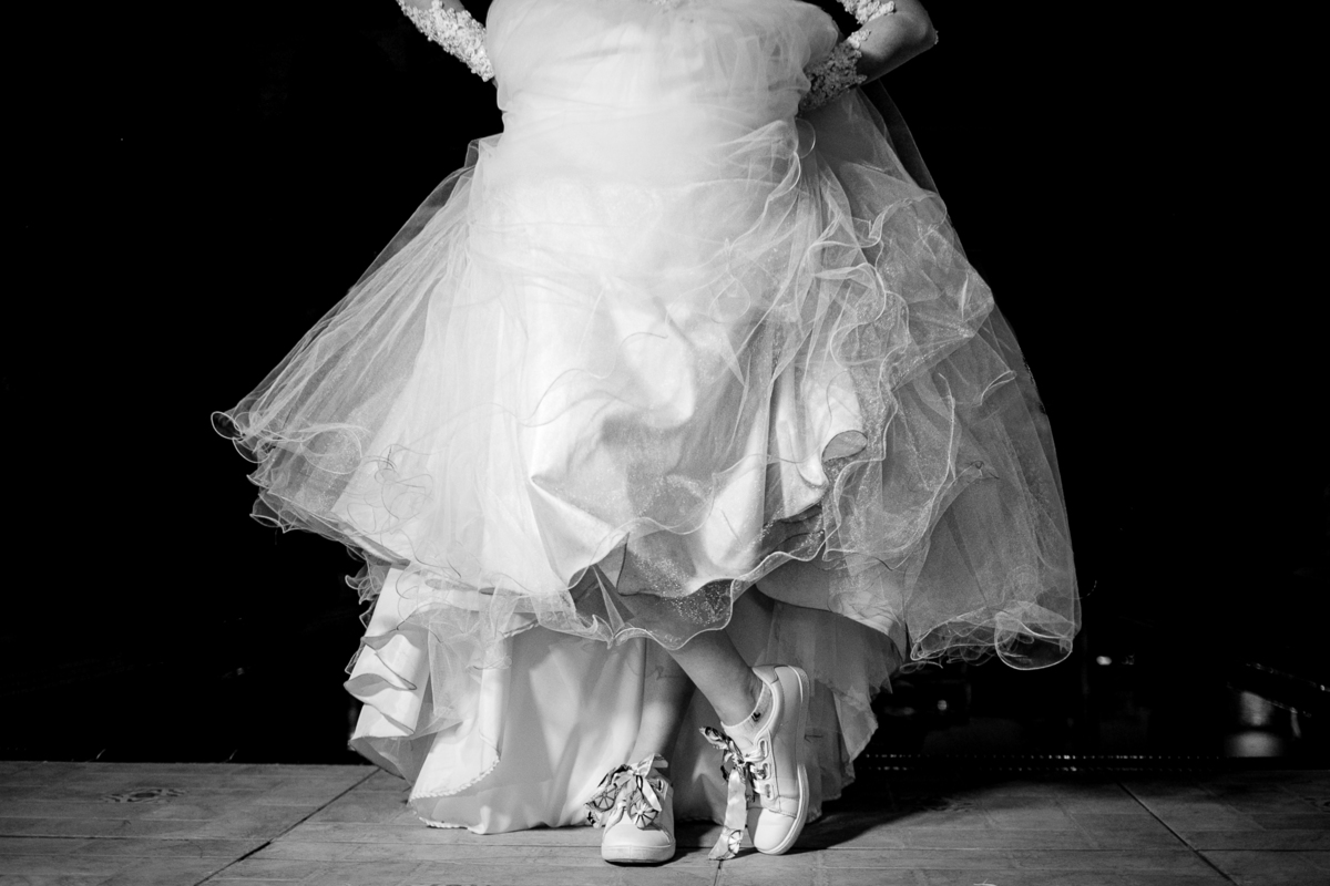 foto de noiva de tênis