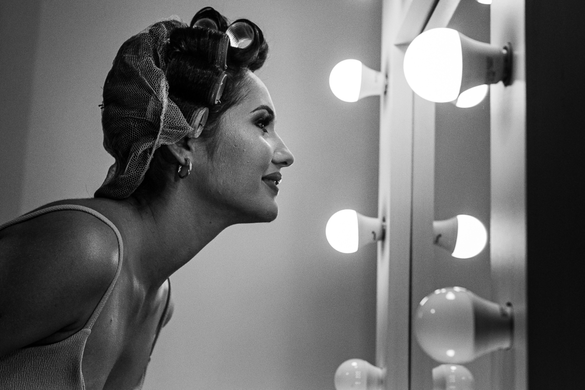 Noiva no salão de beleza