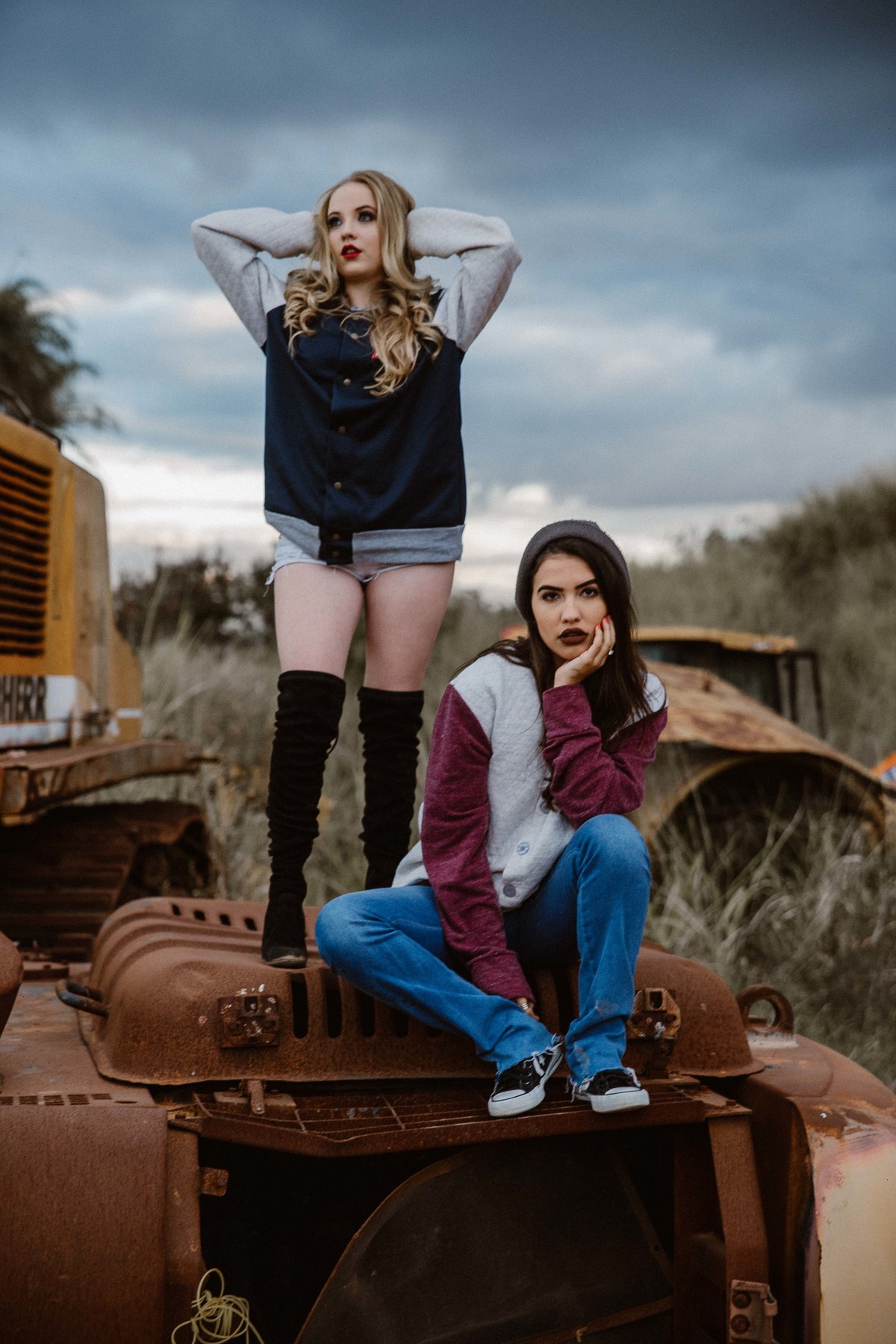 ideia criativa para ensaios femininos com duas modelos