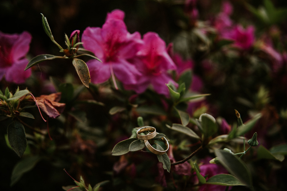 Foto criativa das alianças em um ensaio criativo de pré casamento em Belo Horizonte