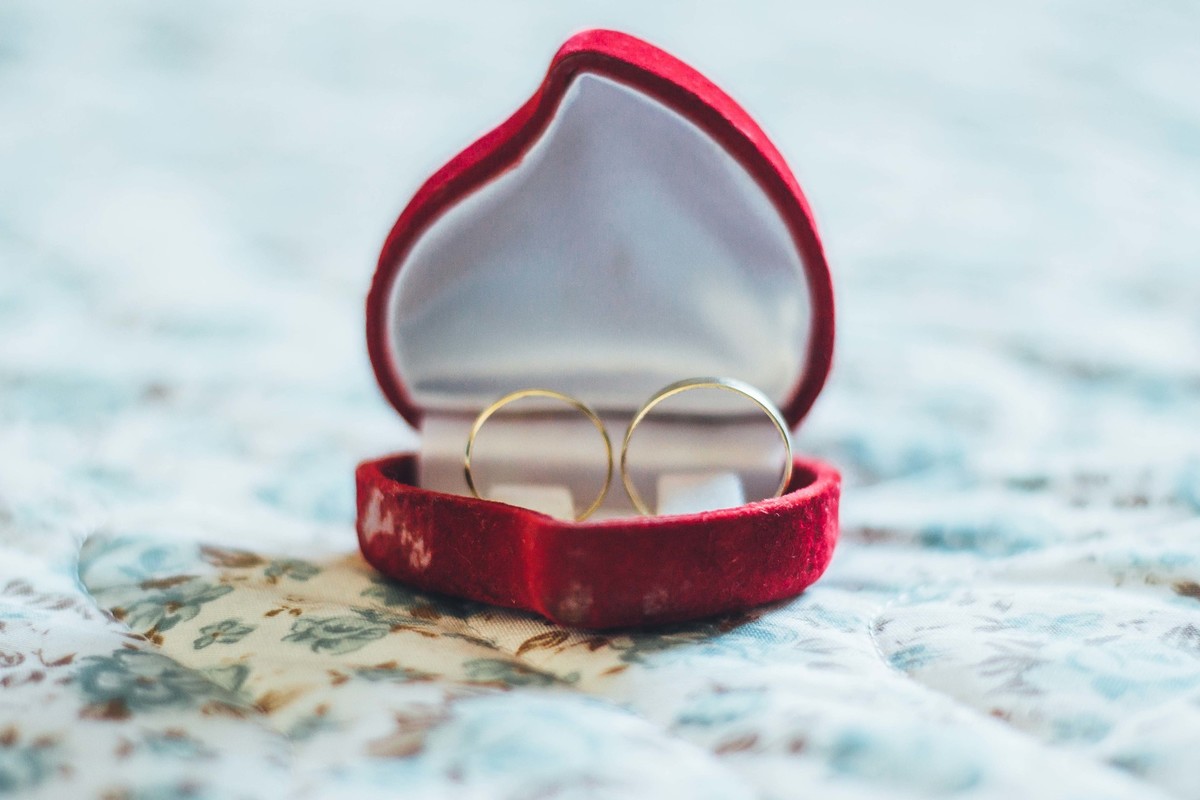 foto das alianças de casamento