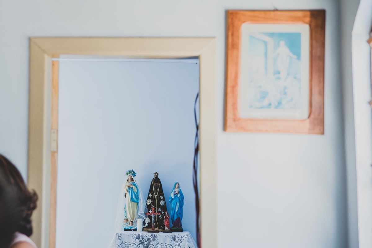 Fotografia da imagem de nossa senhora aparecida e nossa senhora das graças