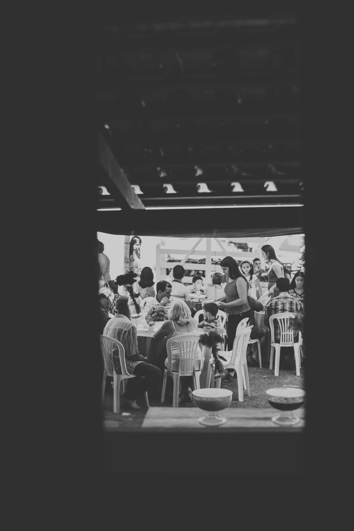 fotografia em preto e branco de aniversário