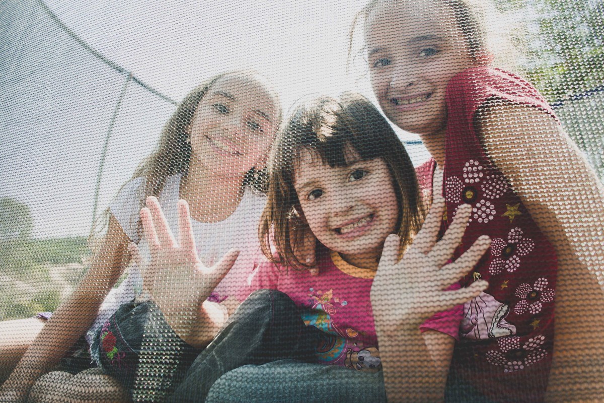 retrato de crianças sorrindo