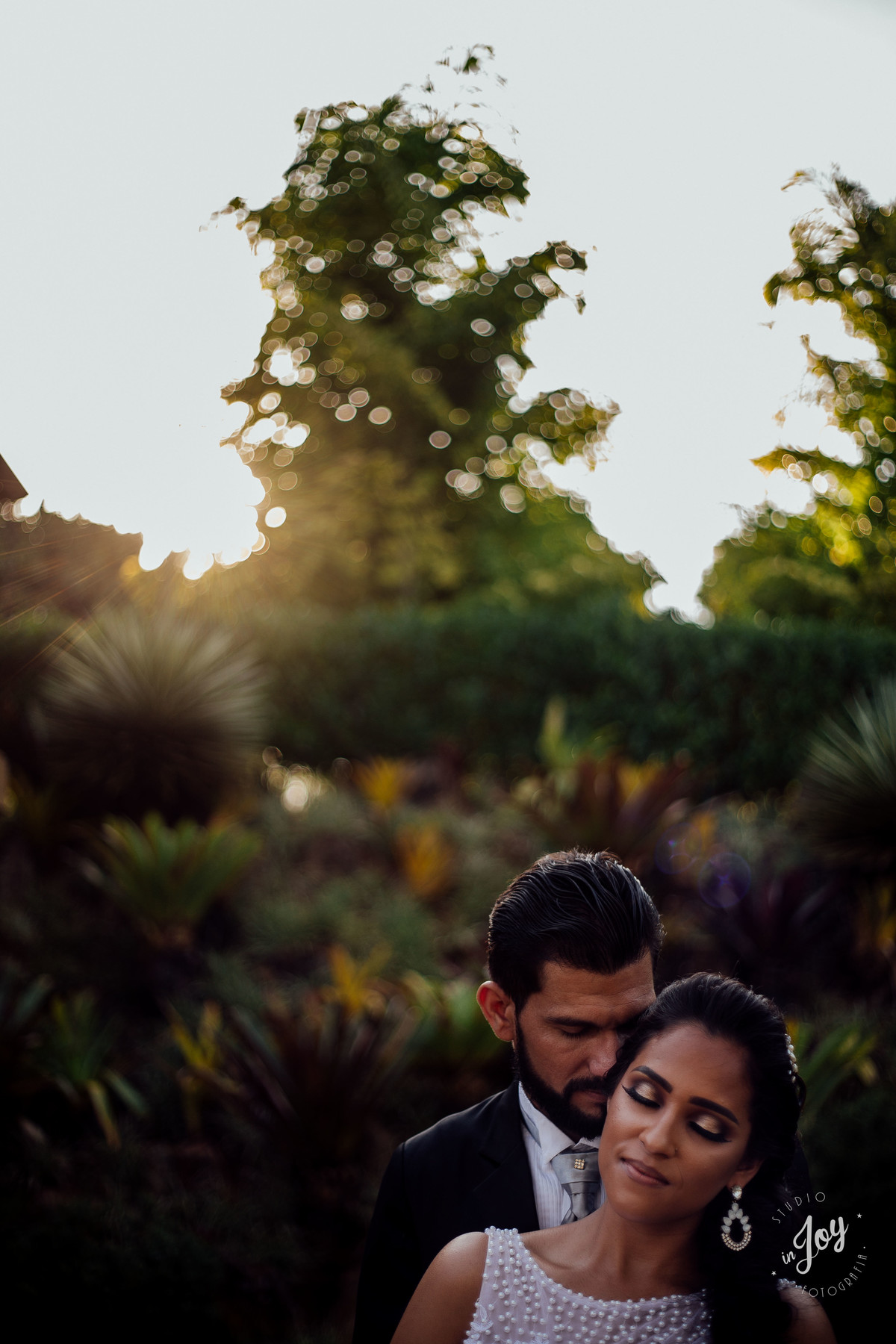 fotografia de pós casamento no por do sol