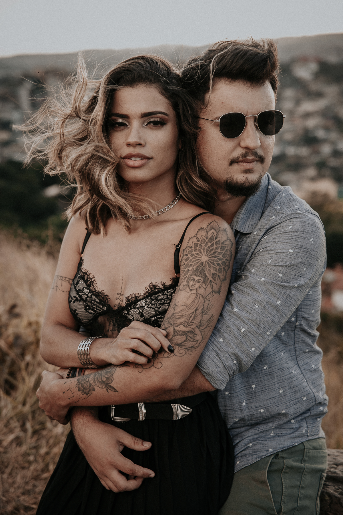 inspiração de ensaio de casal no mirante do belvedere em belo horizonte