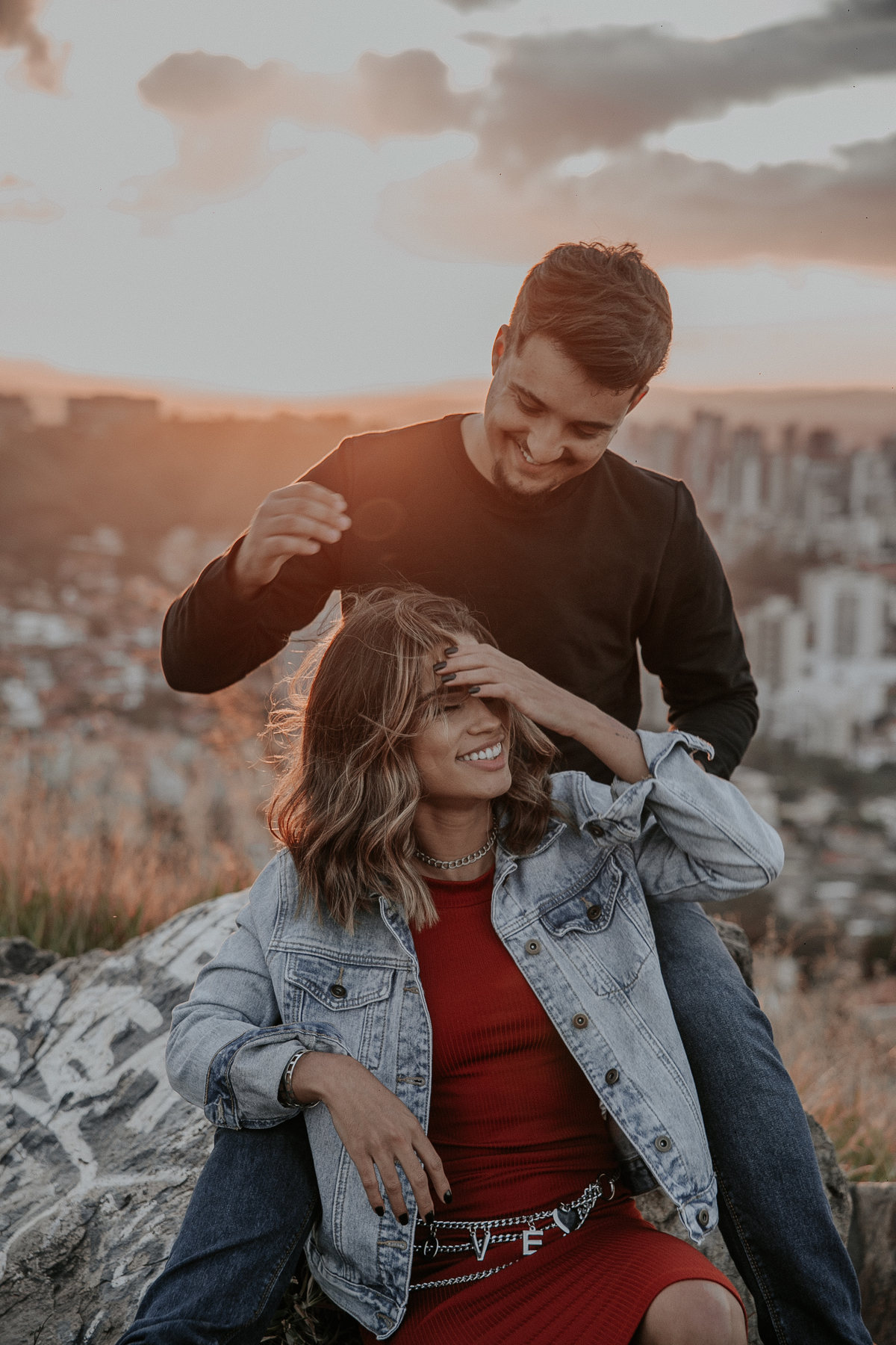 inspiração de ensaio de casal no mirante do belvedere em belo horizonte