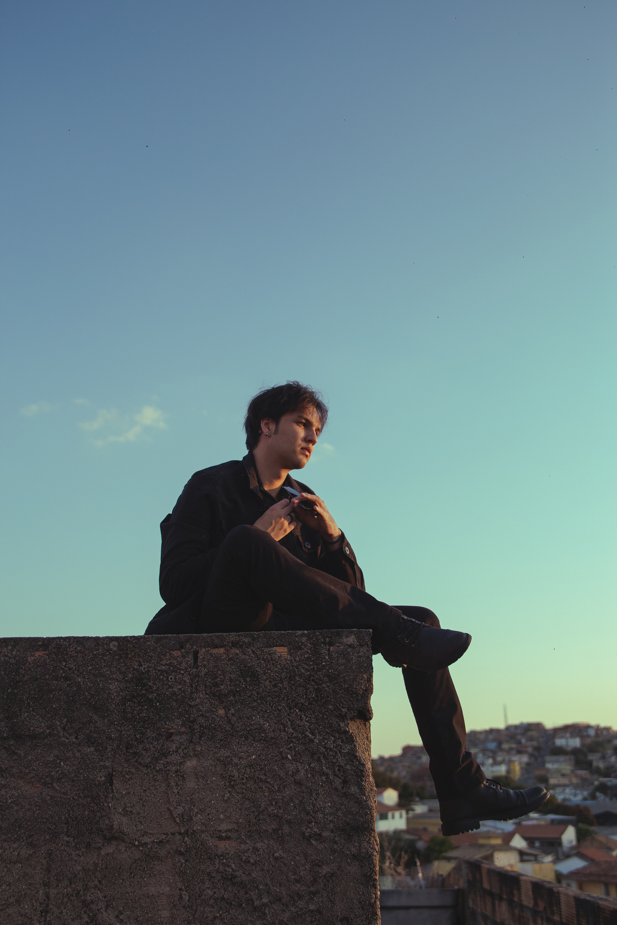 Inspiração de ensaio masculino em Belo Horizonte no por do sol