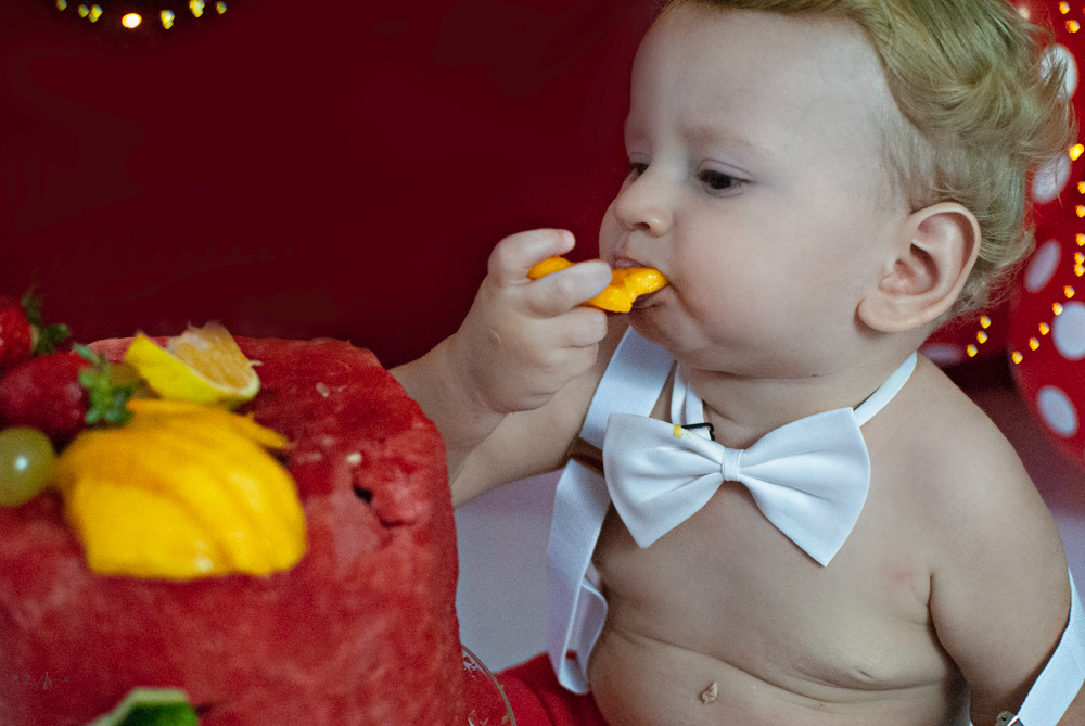 Ensaio Smash com bolo de fruta do Emanuel