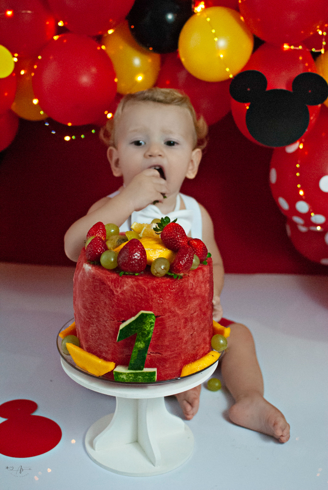 Ensaio Smash com bolo de fruta do Emanuel