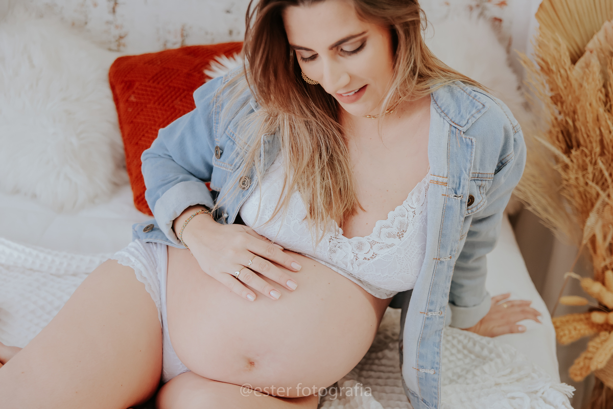 Foto gravida casual Estúdio