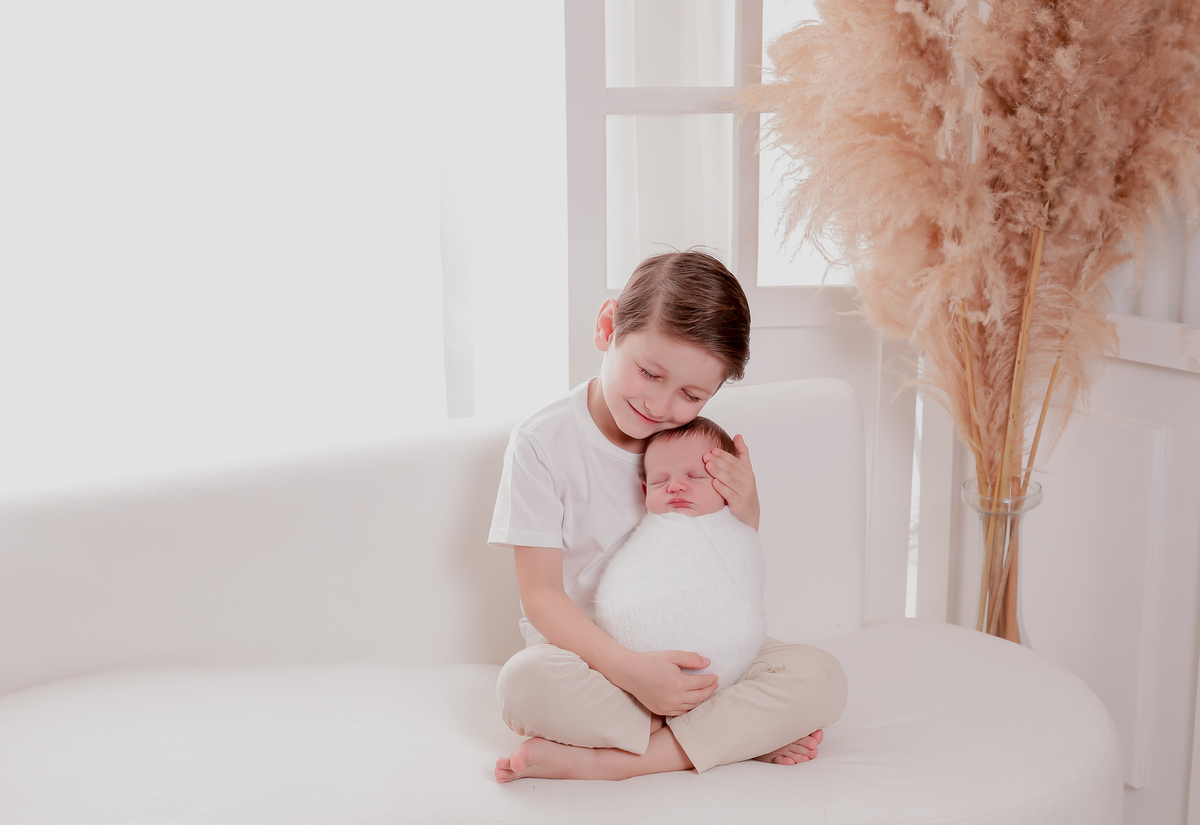 Fotografia newborn irmão 