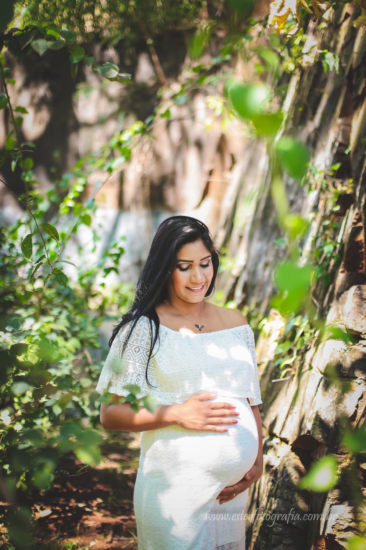 Fotografia de gravida de gêmeos 
