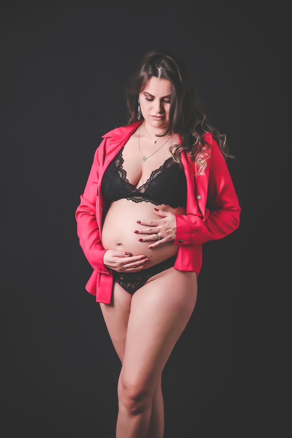 Fotografia de gestante no estúdio Campinas