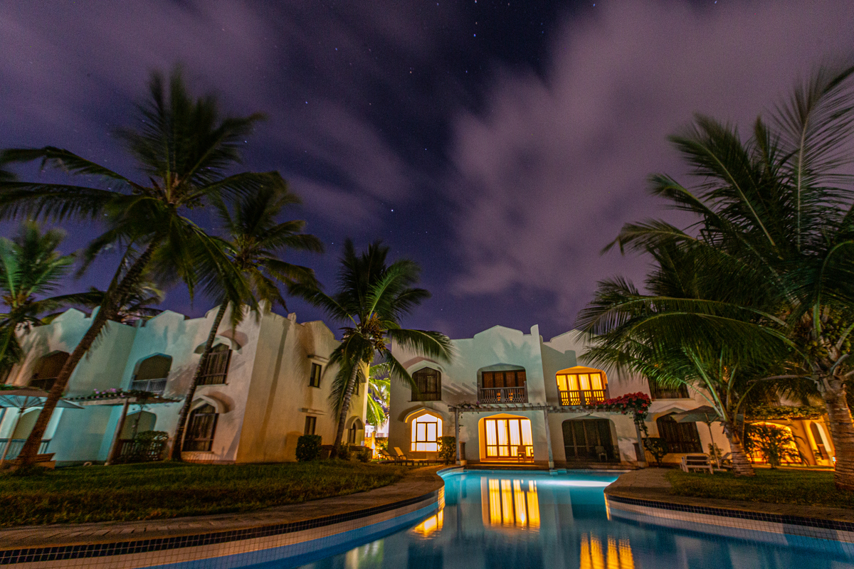 Fotografia de hotéis na praia 