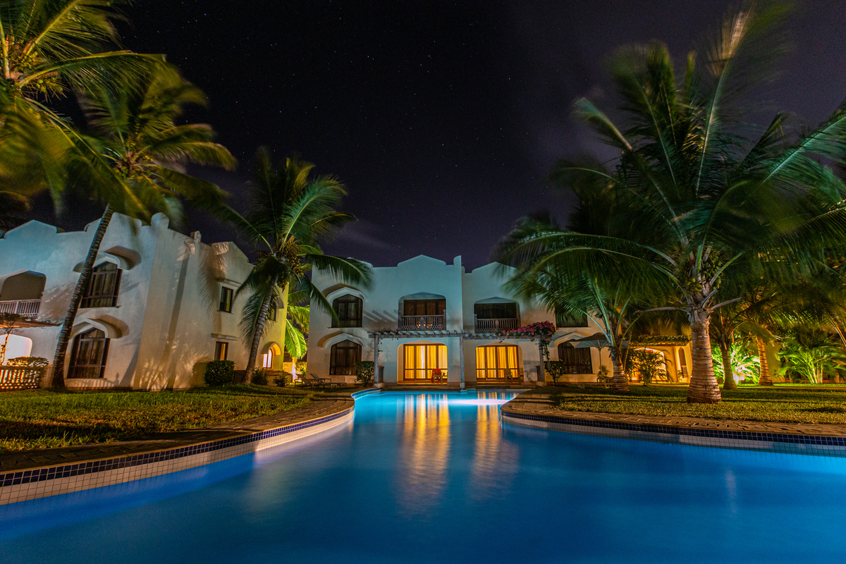 Fotografia de hotéis na praia 