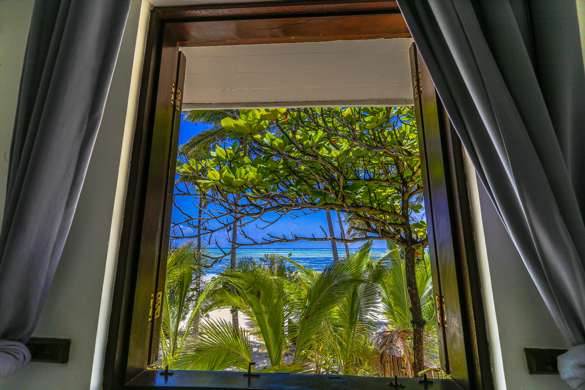 Fotos de Hotéis na praia  em Zanzibar janela do quarto 