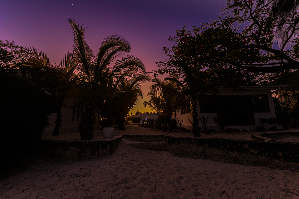 Fotos de Hotéis na praia  em Zanzibar final da tarde 