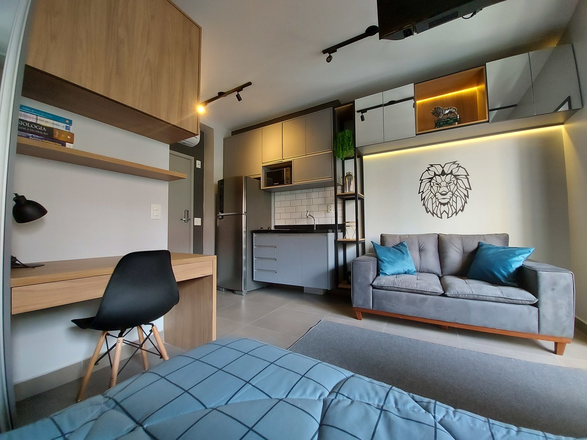 Fotografia profissional para Airbnb. Sala do apartamento. 