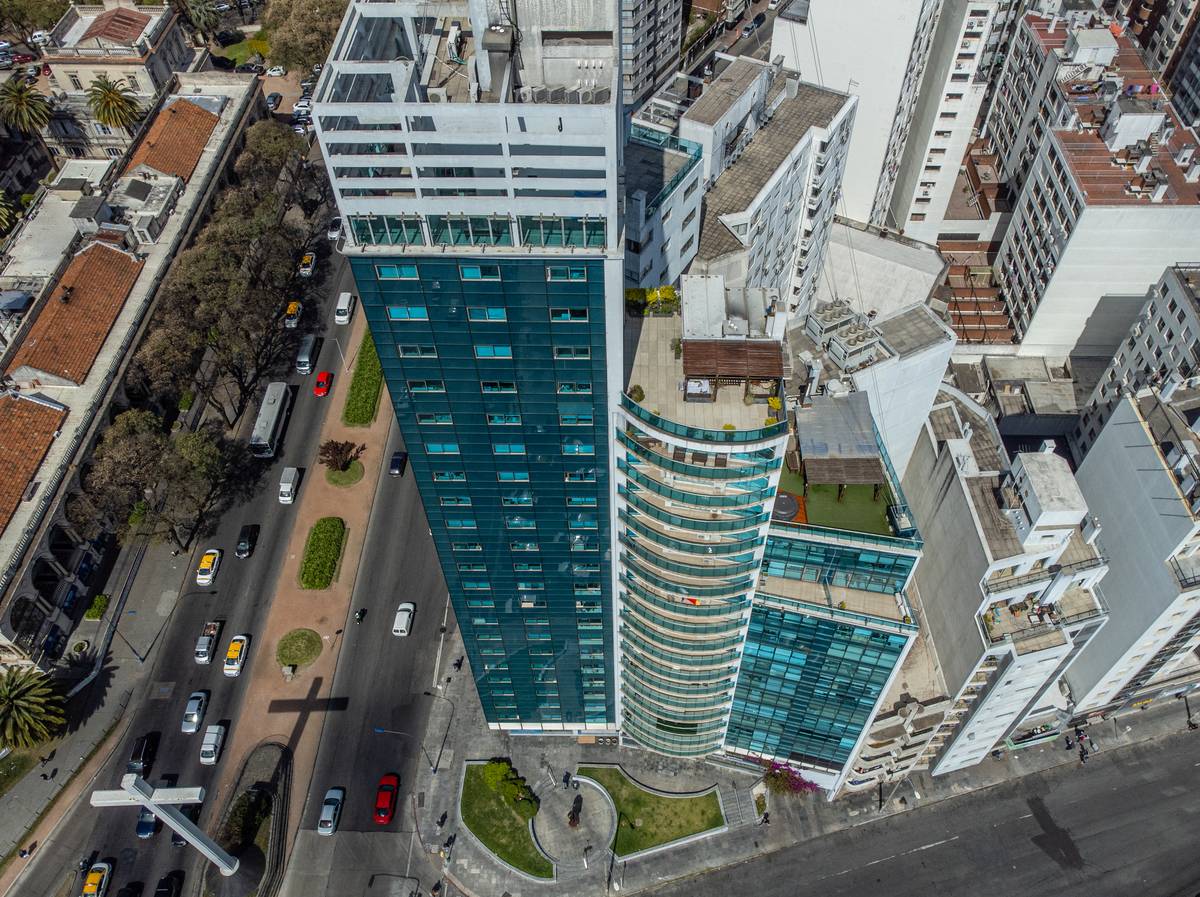 Fotografia de edifício residencial aerea