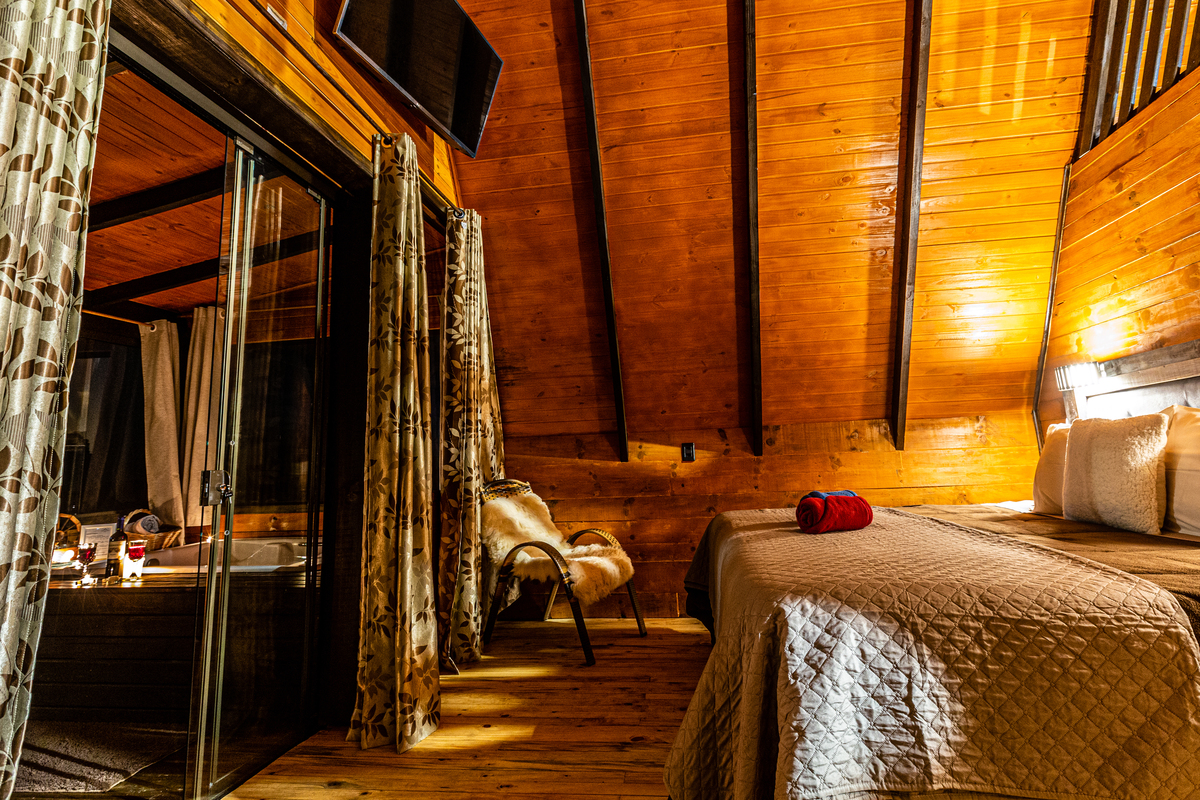 Fotografia noturna Vista do Vale Chalés