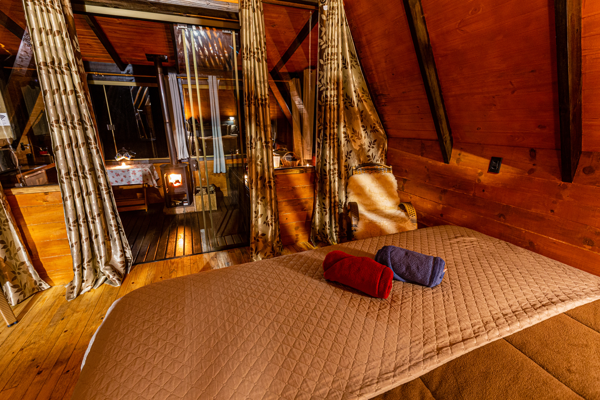 Conforto de noite em Vista do Vale Chalés