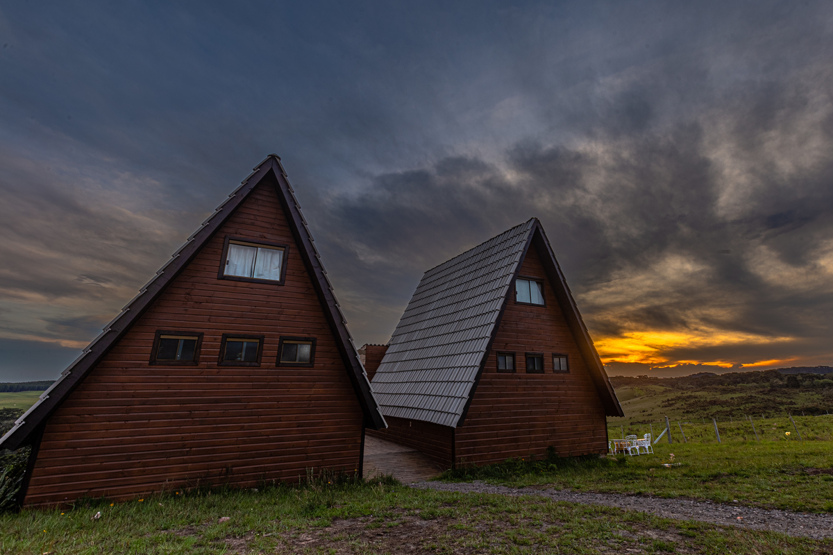 Por do sol em Cambara do Sul.  