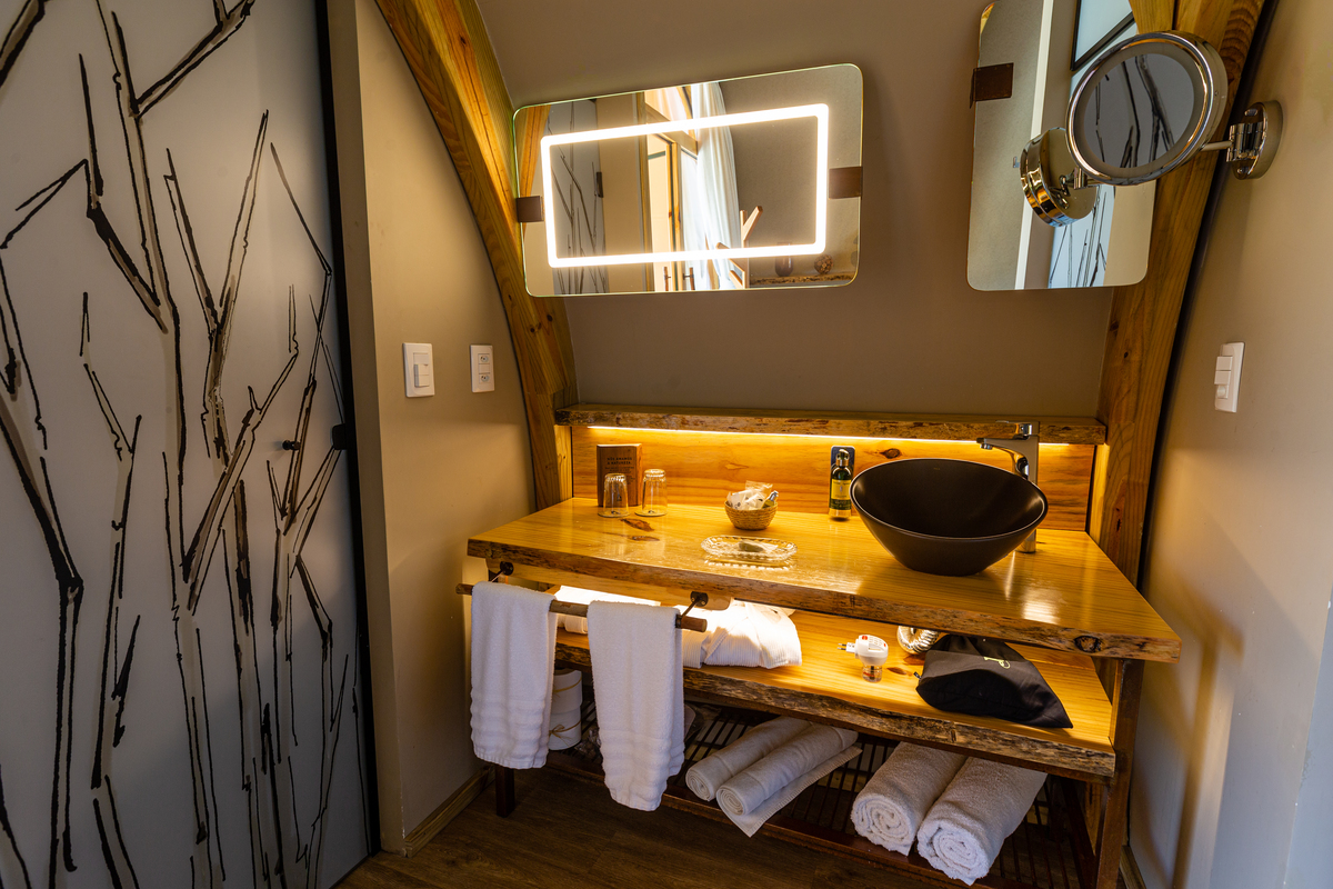 Design do banheiro   no Parador Cambará do Sul 