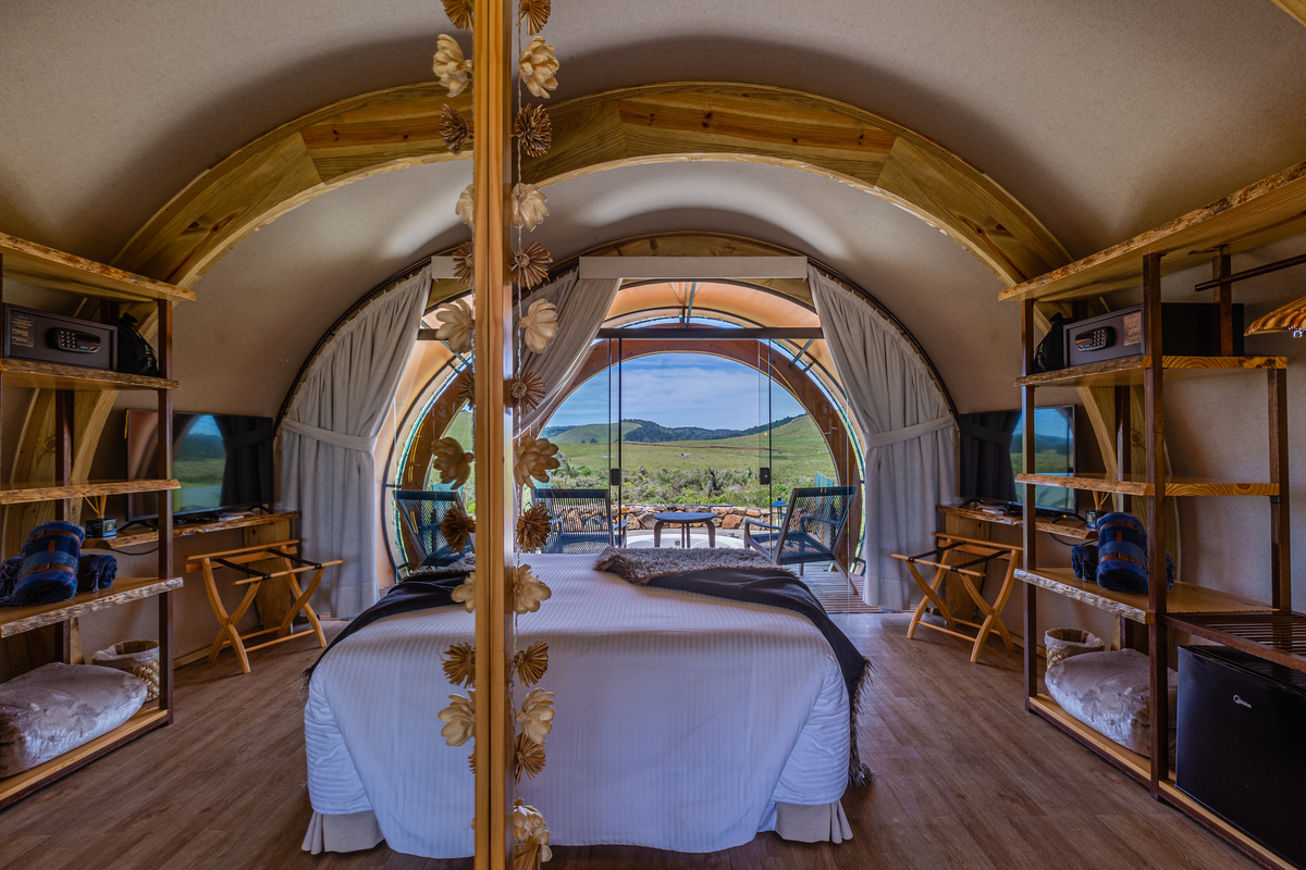 Espelhos no casulo  no Parador Cambará do Sul 