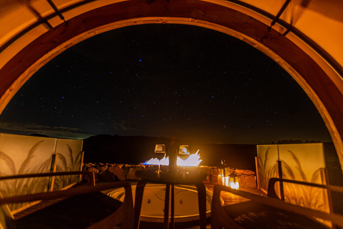 Vinho a noite no Parador em Cambará do Sul. 