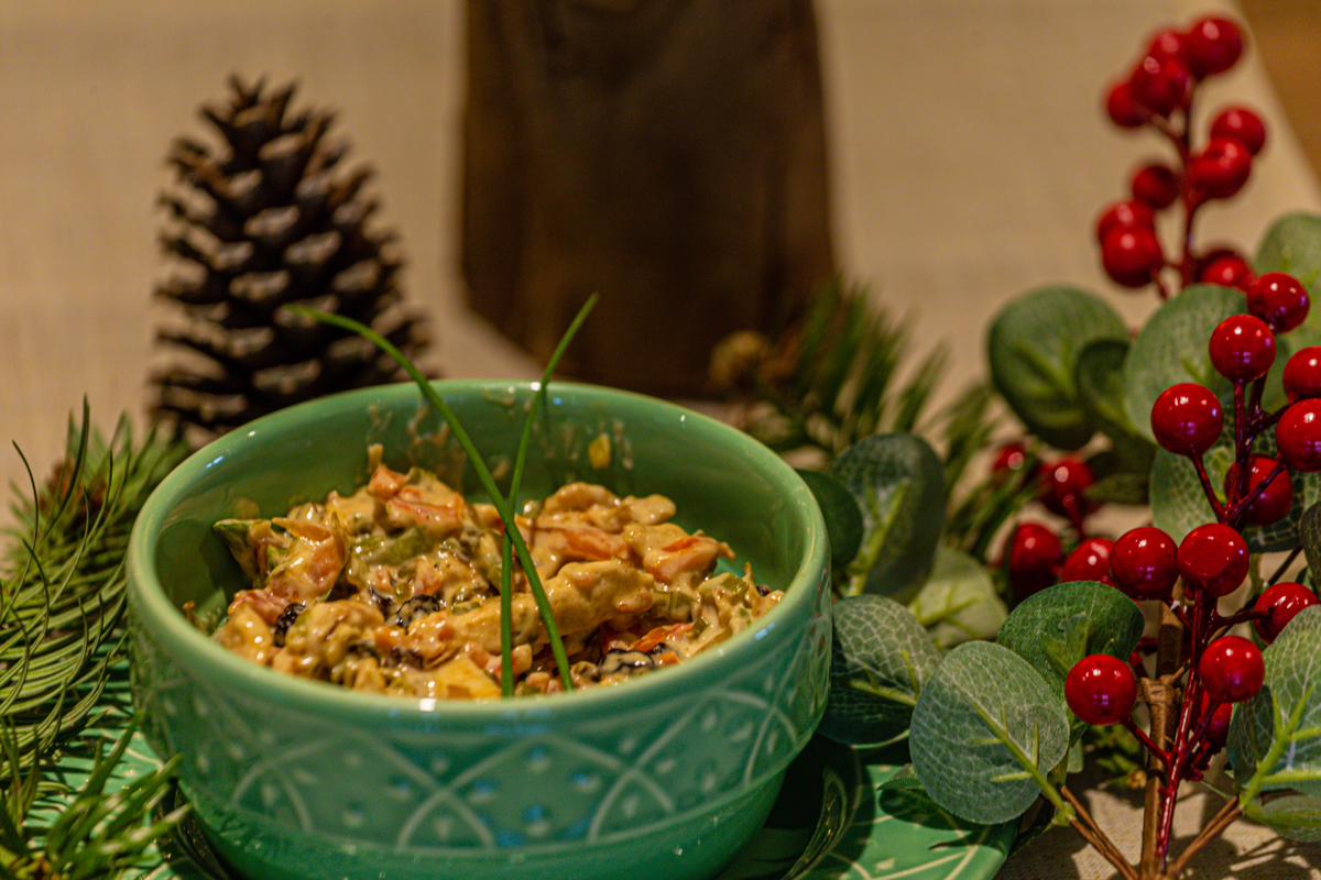 detalhes de uma ceia de natal com muito amor 