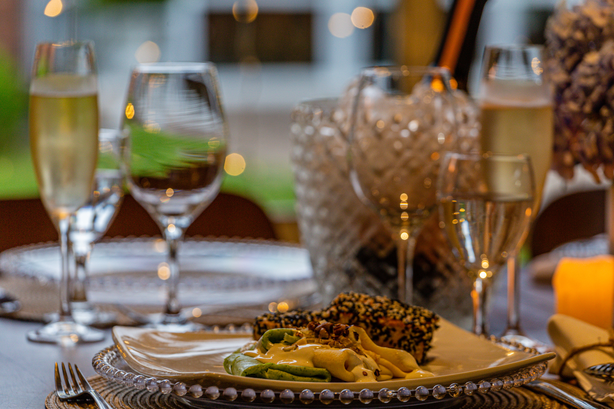 detalhes de uma ceia de Natal em Canela 