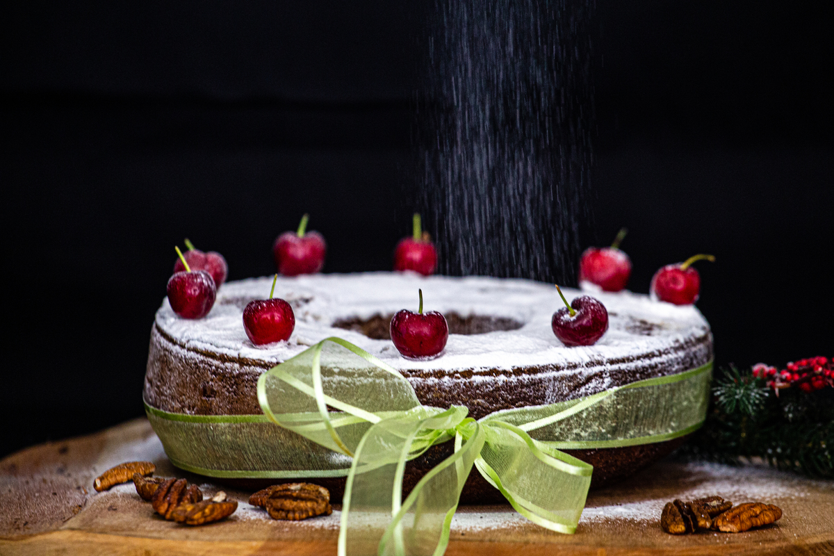 Bolo de Natal em Canela. 